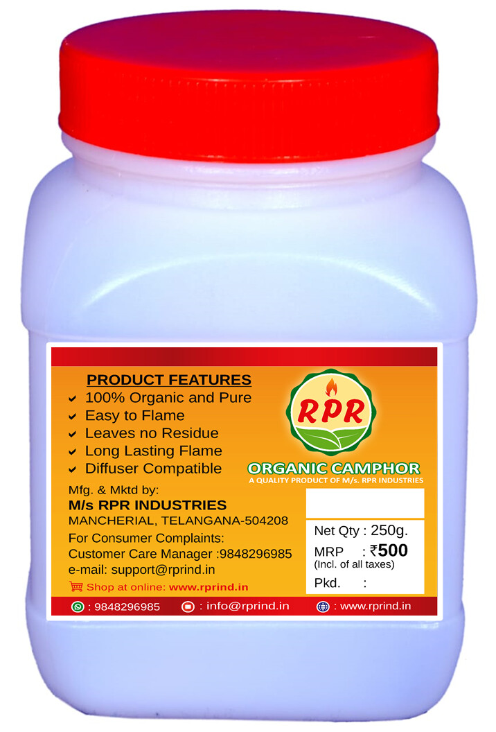 RPR Organic Camphor Powder, 250g X 1 Jar, White - photo 2
