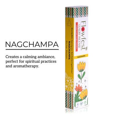 FlowFest Luxury Incense - Nagchampa (Pack of 1, 50 Sticks) - photo 2