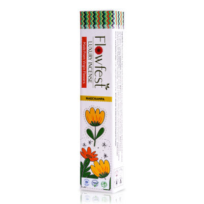 FlowFest Luxury Incense - Nagchampa (Pack of 1, 50 Sticks)