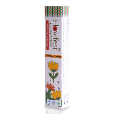FlowFest Luxury Incense - Gardenia Flowers (Pack of 1, 50 Sticks)